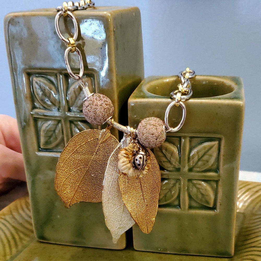 Vintage Leaf Statement Necklace